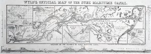 Mapa oficial de Wyld del Canal Marítimo de Suez, 1869